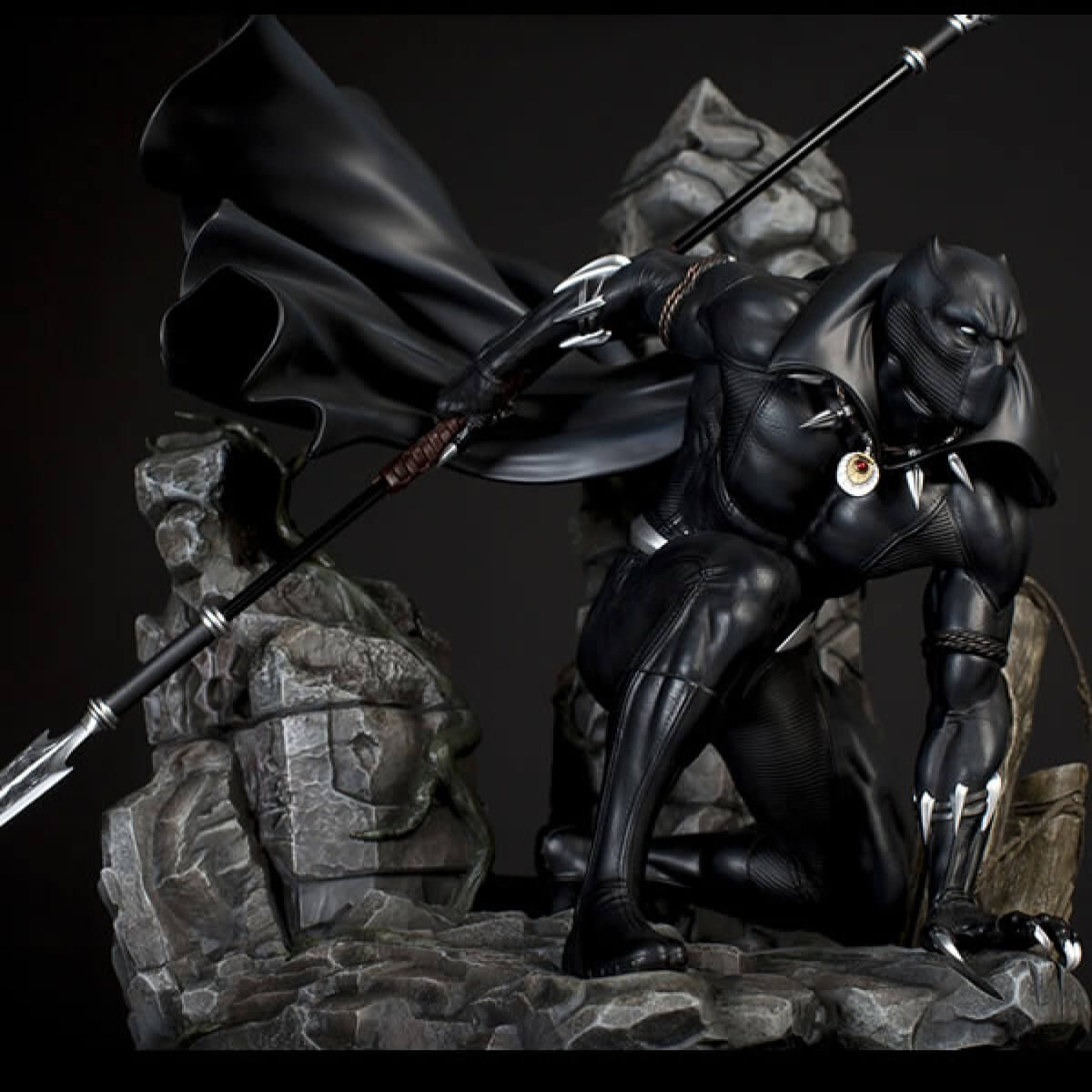 Black Panther スタチュー Marvel Gallery Black Panther Movie Statue Heykel - Zuzu